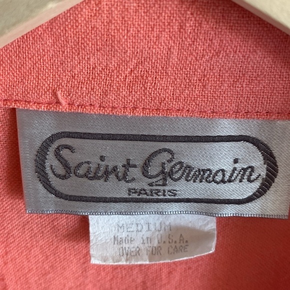 Saint Germain Short Sleeve 100% Cotton Vintage Utility Jumpsuit Size Medium - Picture 4 of 12